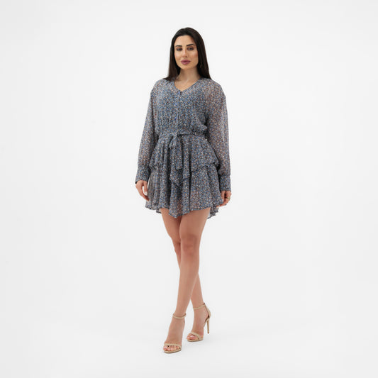 SHORT PATTERNED DRESS