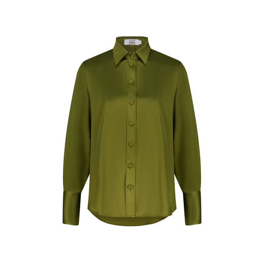 Cedar Green Satin Shirt