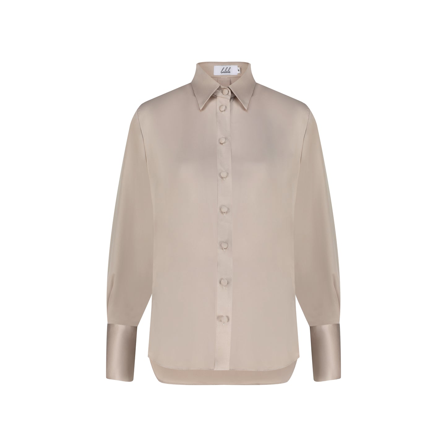Gilded Beige Satin Shirt
