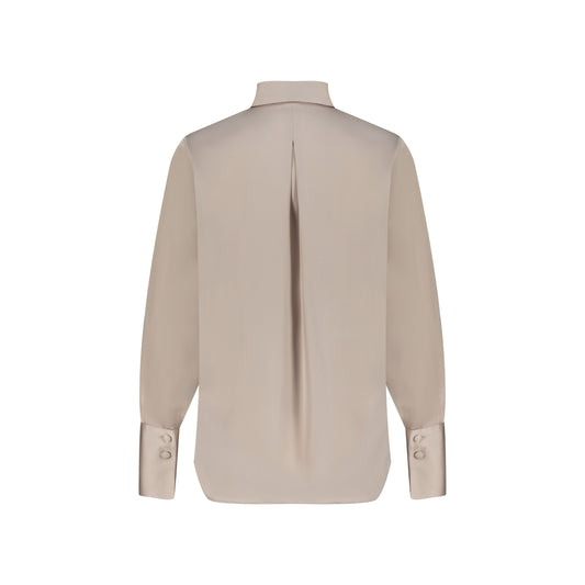 Gilded Beige Satin Shirt