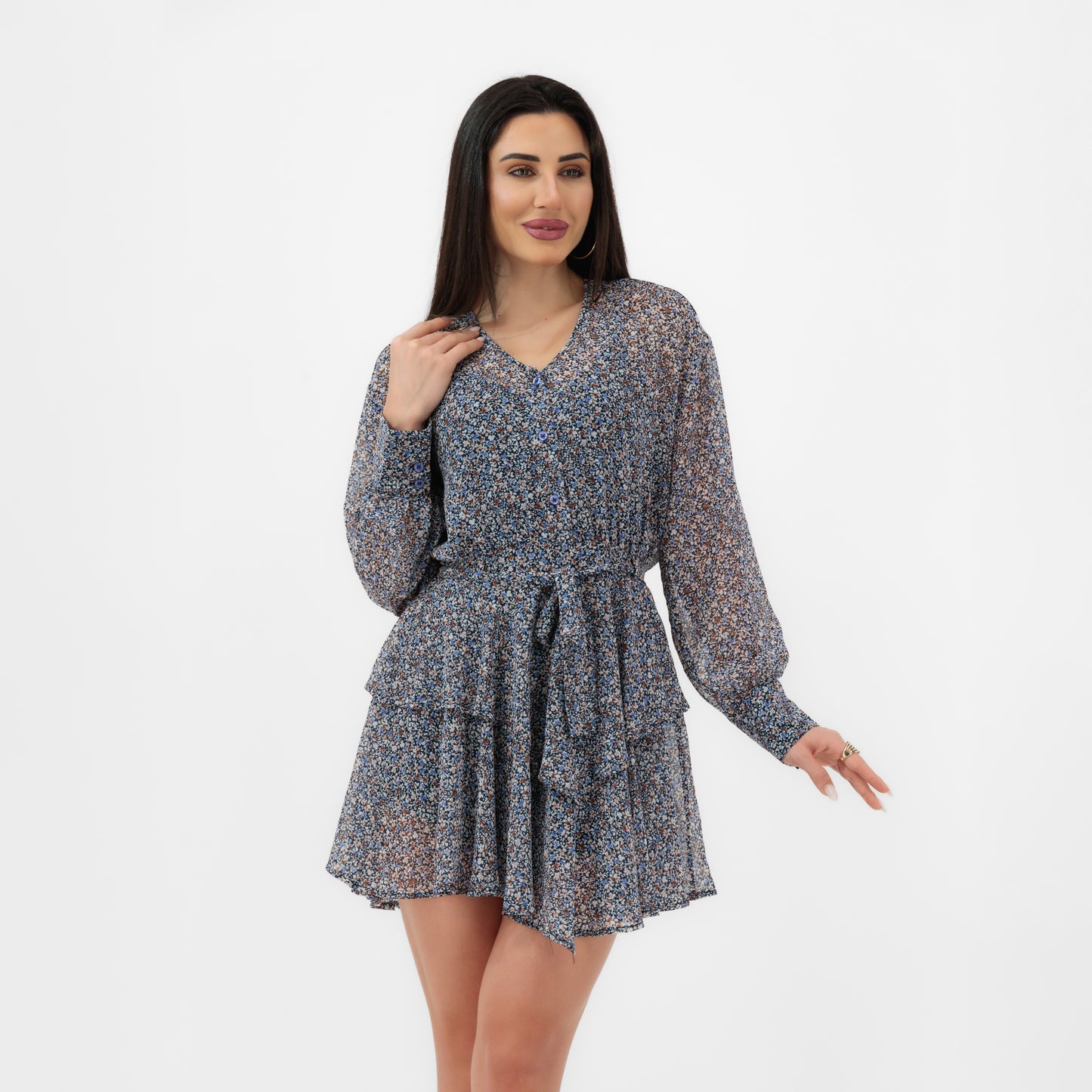 SHORT PATTERNED DRESS