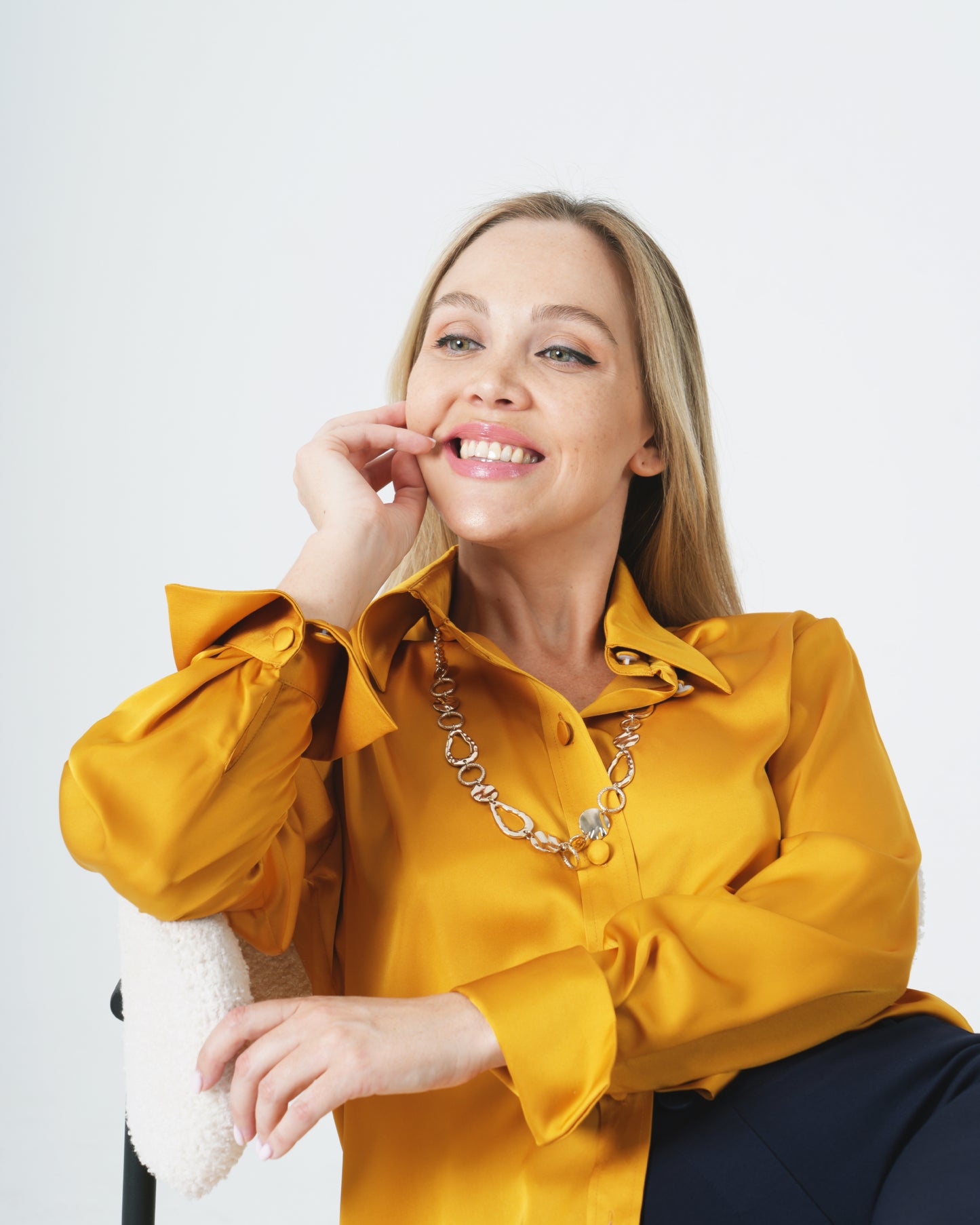 Golden Rod Satin Shirt