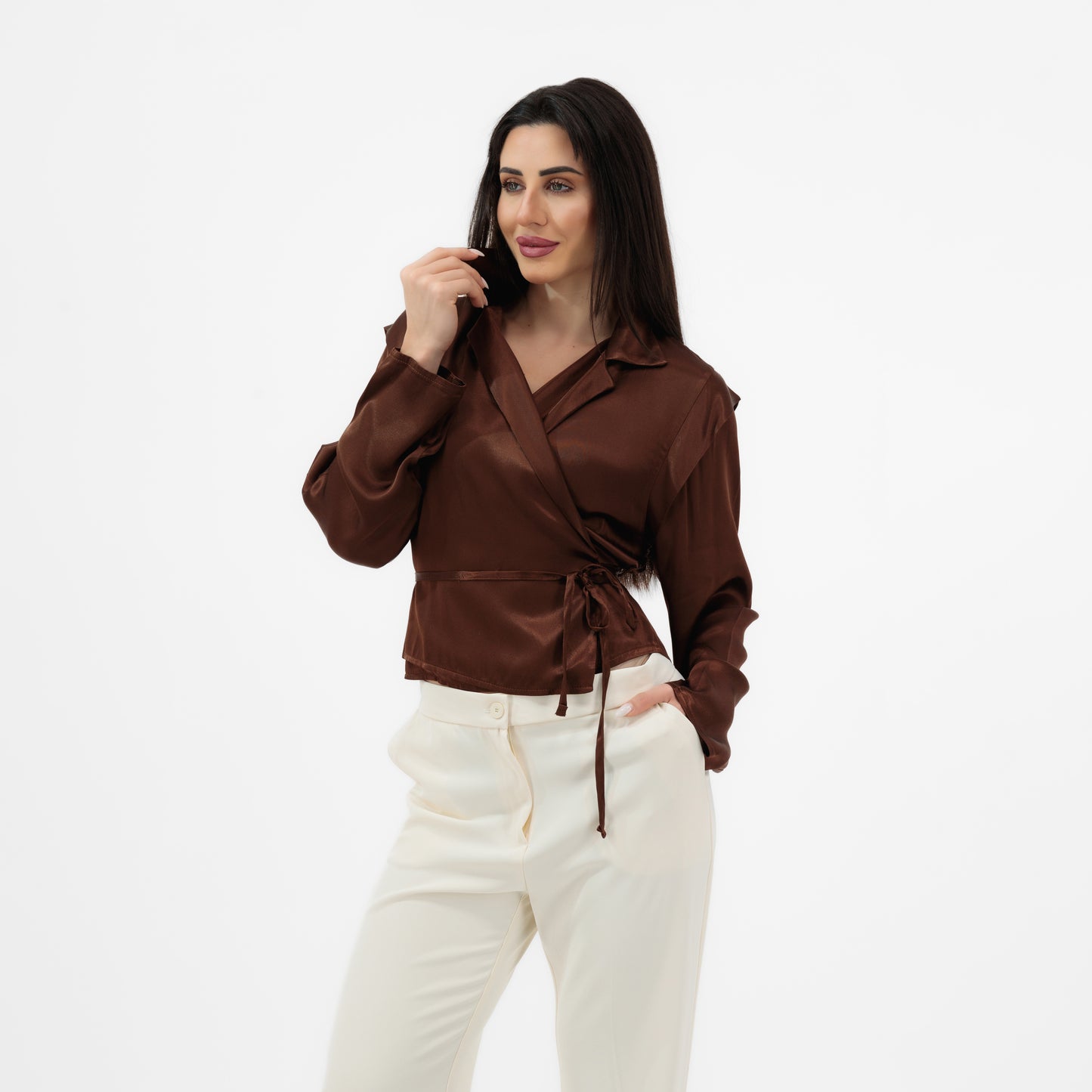 CHIC SATIN BLOUSE