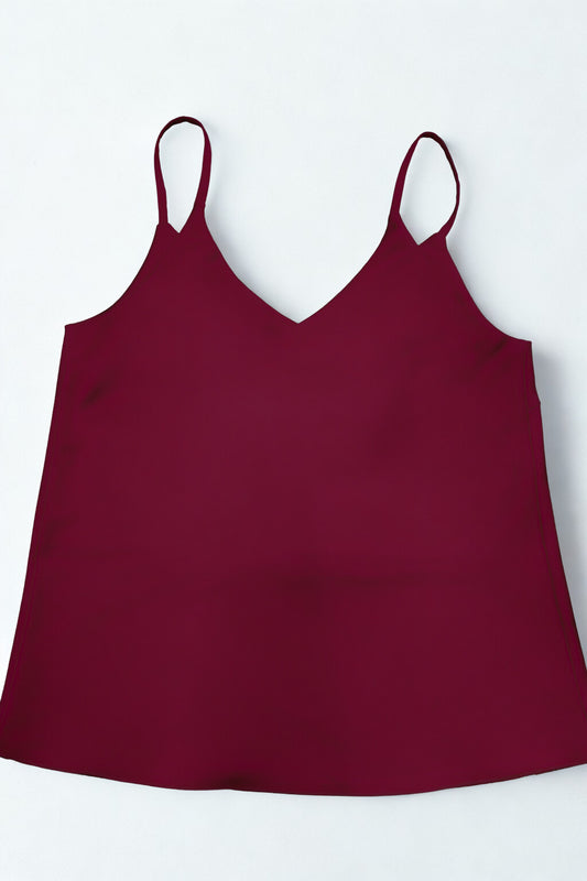 SLEEVELESS SATIN CAMI TOP