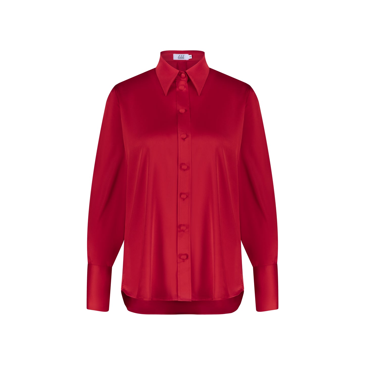 Cherry Red Satin Shirt