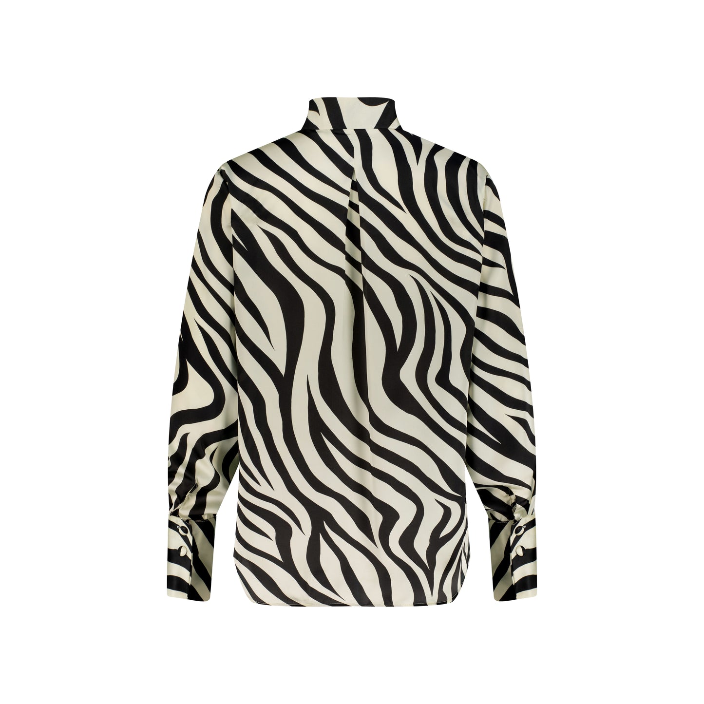 Zebra-print Satin Shirt