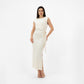 CLASSIC CREAM SIDE-KNOT EVENING GOWN