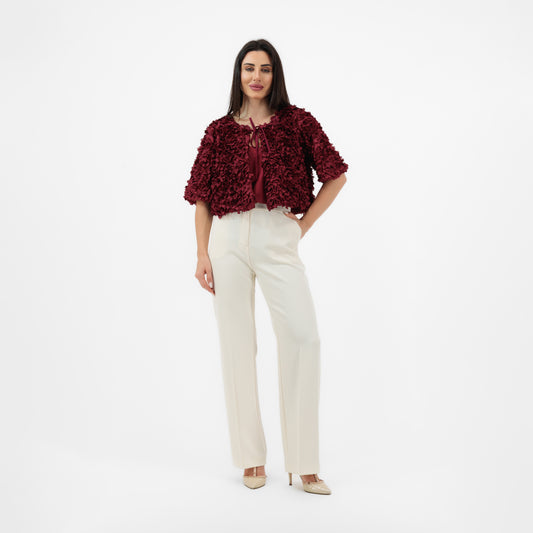 FLORAL TEXTURE STATEMENT JACKET