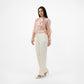 ELEGANT BEIGE BOW-TIE BLOUSE