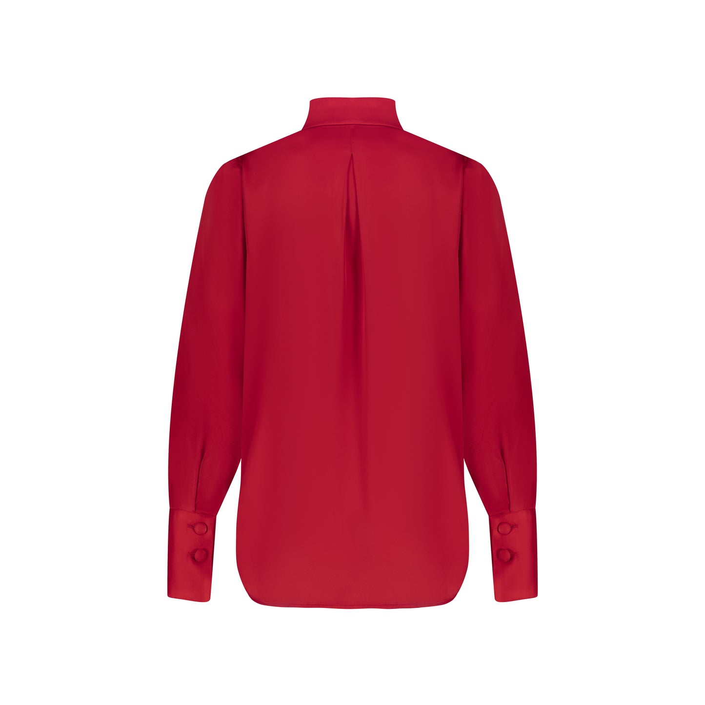 Cherry Red Satin Shirt