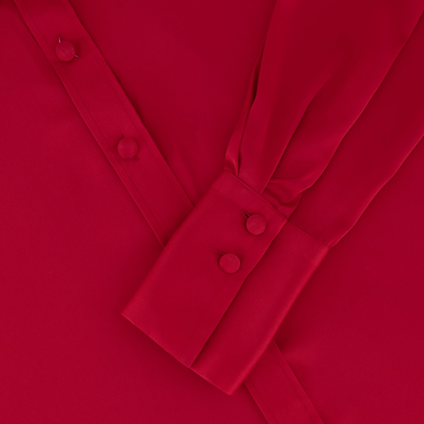 Cherry Red Satin Shirt